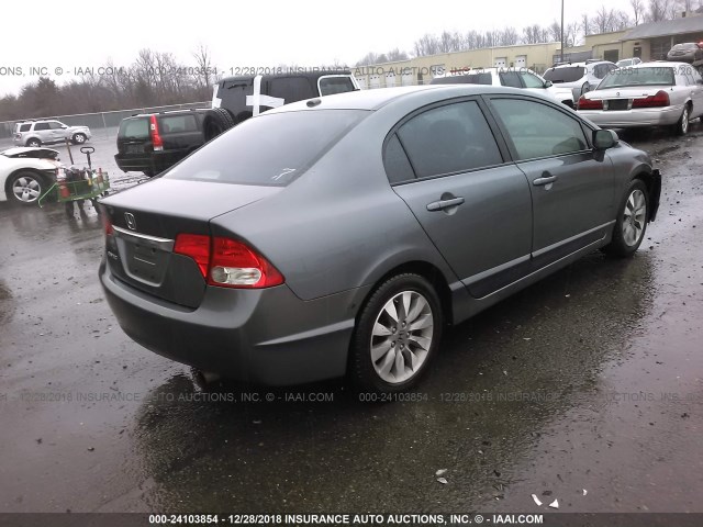 19XFA1F99BE003282 - 2011 HONDA CIVIC EXL GRAY photo 4