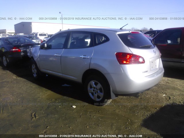 JN8AS5MV9AW601234 - 2010 NISSAN ROGUE S/SL/KROM SILVER photo 3