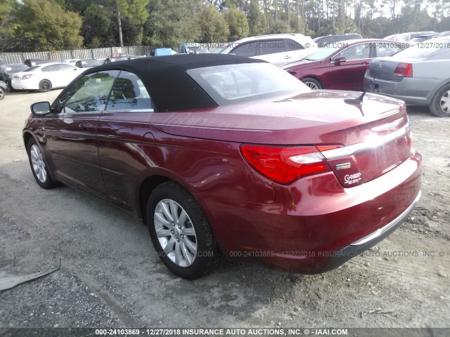 1C3BCBEG4CN248104 - 2012 CHRYSLER 200 TOURING RED photo 3