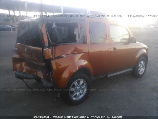 5J6YH18786L015947 - 2006 HONDA ELEMENT EX ORANGE photo 4