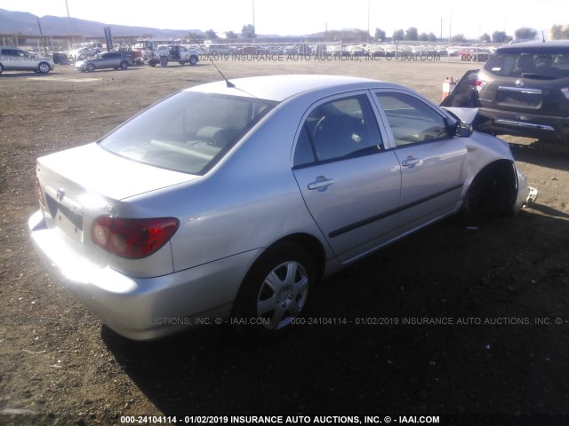 1NXBR32E66Z722272 - 2006 TOYOTA COROLLA CE/LE/S SILVER photo 4