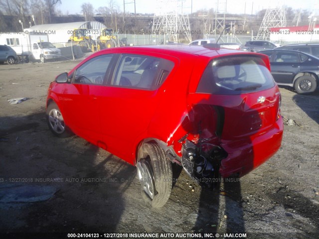 1G1JA6SH3F4150959 - 2015 CHEVROLET SONIC LS 红色 照片 3