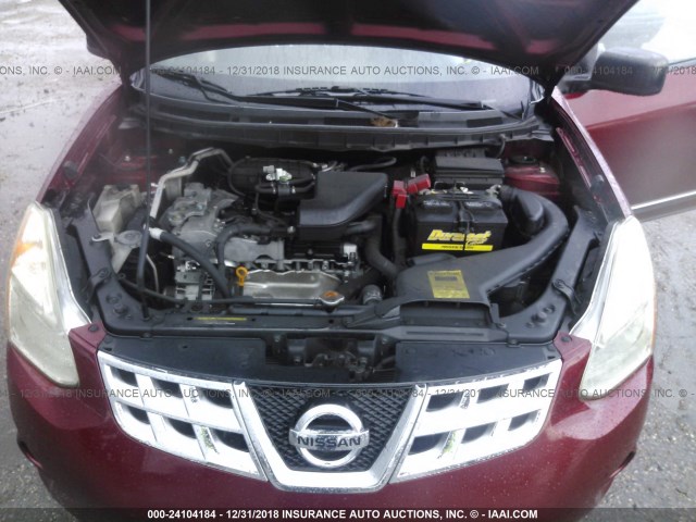 JN8AS5MT3DW520068 - 2013 NISSAN ROGUE S/SV RED photo 10
