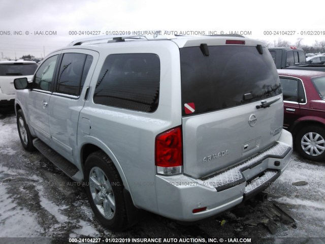 5N1BA0NE2BN619405 - 2011 NISSAN ARMADA PLATINUM SILVER photo 3