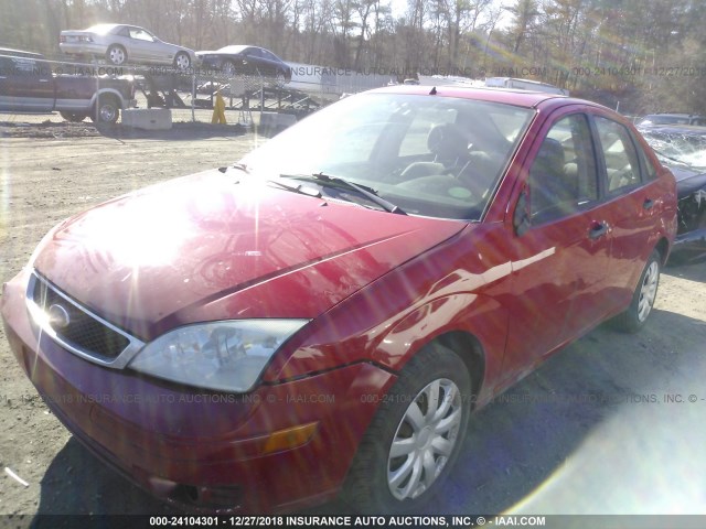 1FAFP34NX6W206595 - 2006 FORD FOCUS ZX4 RED photo 2