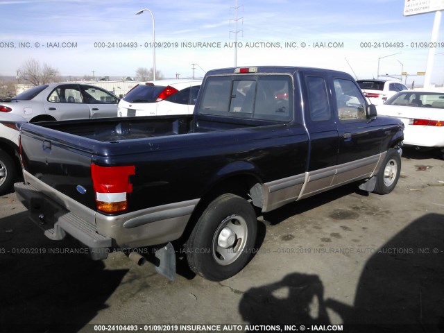 1FTCR14X4TPA35670 - 1996 FORD RANGER SUPER CAB BLUE photo 4