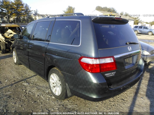 5FNRL38896B059715 - 2006 HONDA ODYSSEY TOURING GRAY photo 3