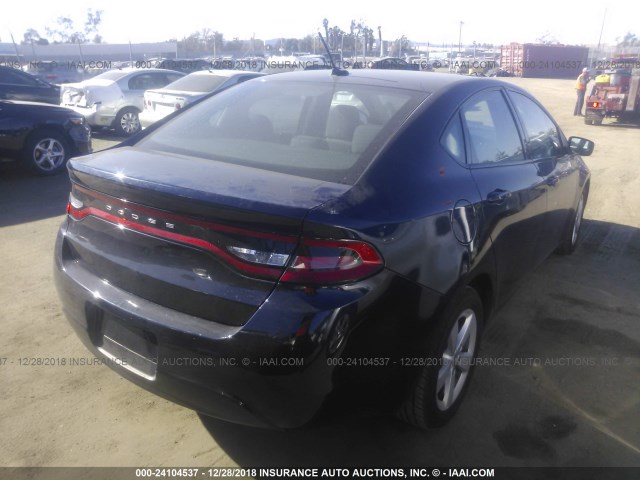 1C3CDFBB9GD605841 - 2016 DODGE DART SXT BLUE photo 4