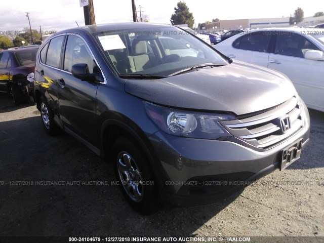 2HKRM3H3XEH545077 - 2014 HONDA CR-V LX GRAY photo 1