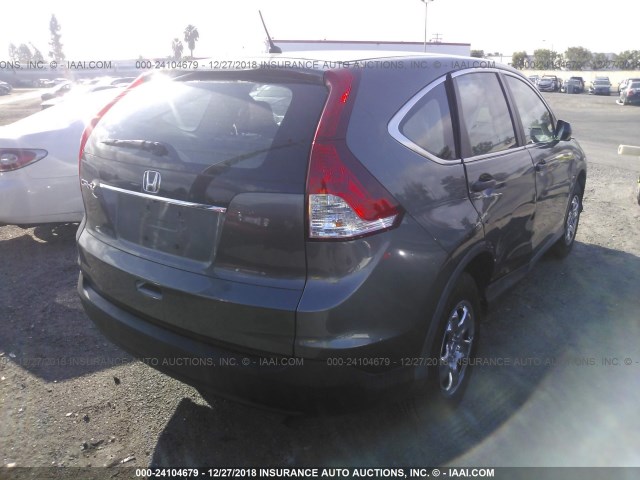 2HKRM3H3XEH545077 - 2014 HONDA CR-V LX GRAY photo 4