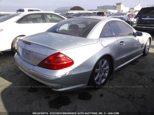 WDBSK75F34F076872 - 2004 MERCEDES-BENZ SL 500 SILVER photo 4