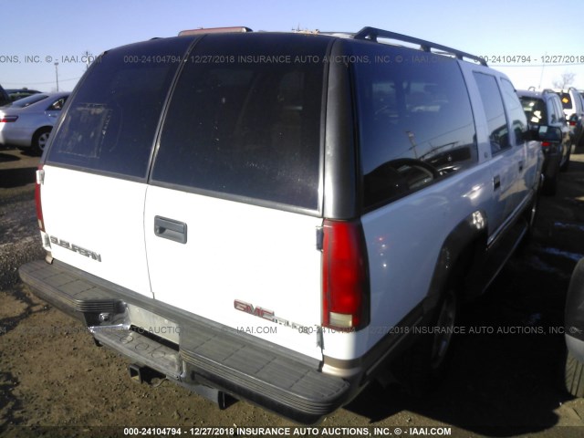 1GKFK16R5VJ756459 - 1997 GMC SUBURBAN K1500 WHITE photo 4