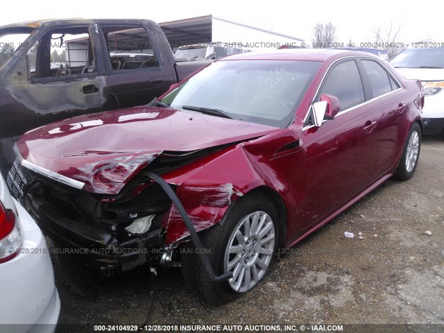 1G6DE5E56D0110788 - 2013 CADILLAC CTS LUXURY COLLECTION RED photo 2