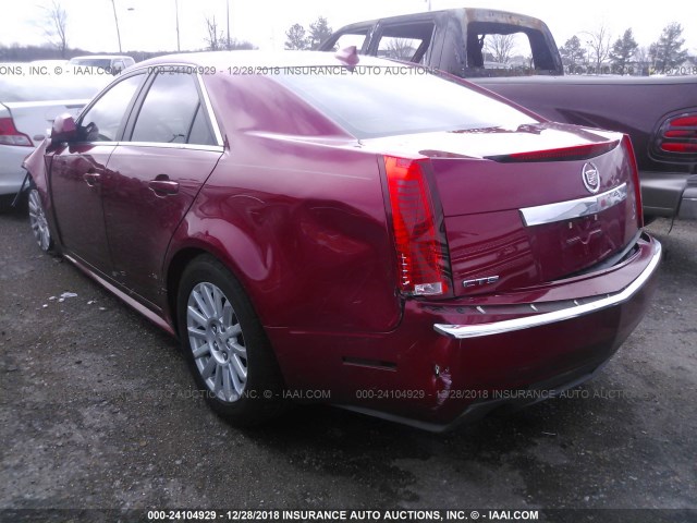 1G6DE5E56D0110788 - 2013 CADILLAC CTS LUXURY COLLECTION RED photo 3