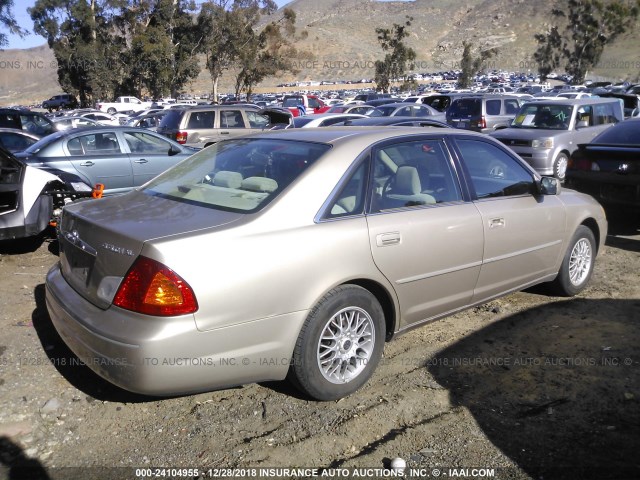 4T1BF28BX1U131497 - 2001 TOYOTA AVALON XL/XLS Champagne photo 4