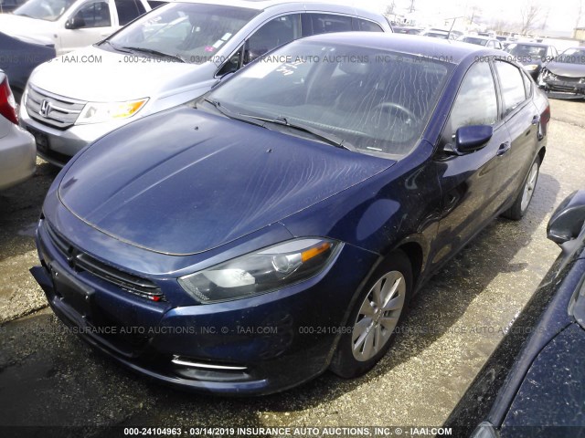 1C3CDFBBXED902923 - 2014 DODGE DART SXT Dark Blue photo 2