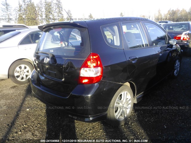 JHMGD38687S058934 - 2007 HONDA FIT S 黑色 照片 4