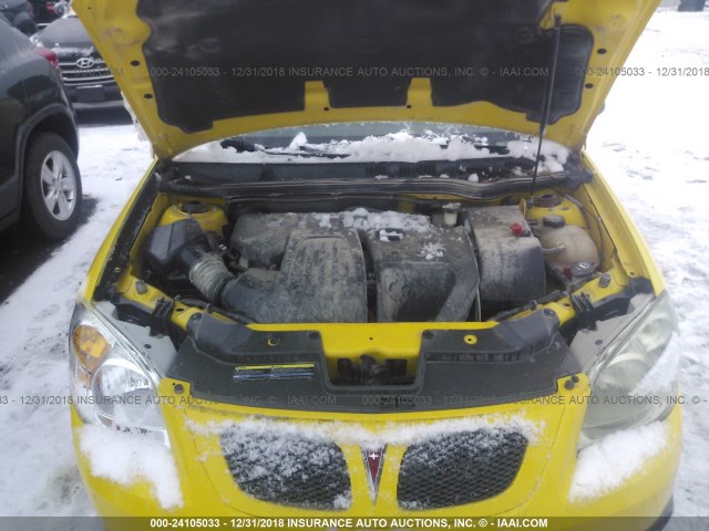 1G2AL15F277315726 - 2007 PONTIAC G5 YELLOW photo 10