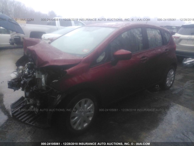 3N1CE2CP4GL396730 - 2016 NISSAN VERSA NOTE S/S PLUS/SV/SL/SR RED photo 2