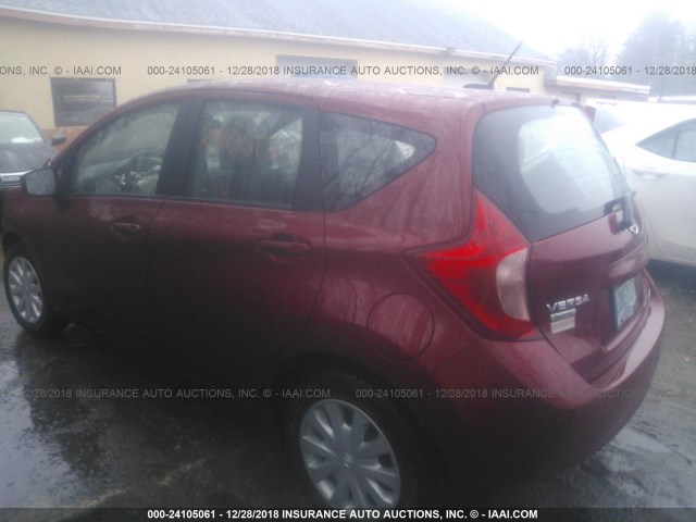 3N1CE2CP4GL396730 - 2016 NISSAN VERSA NOTE S/S PLUS/SV/SL/SR RED photo 3