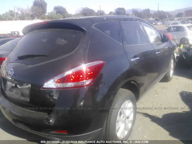 JN8AZ1MU8BW058312 - 2011 NISSAN MURANO S/SL/LE BLACK photo 4