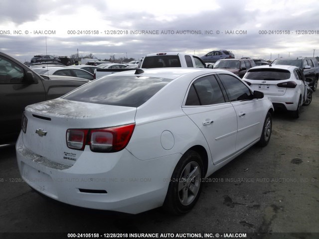 1G11B5SA3DF230399 - 2013 CHEVROLET MALIBU LS WHITE photo 4