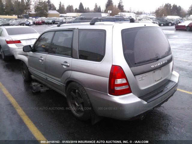 JF1SG69625H713088 - 2005 SUBARU FORESTER 2.5XT SILVER photo 3