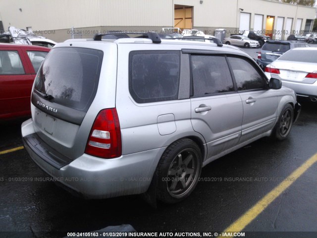 JF1SG69625H713088 - 2005 SUBARU FORESTER 2.5XT SILVER photo 4