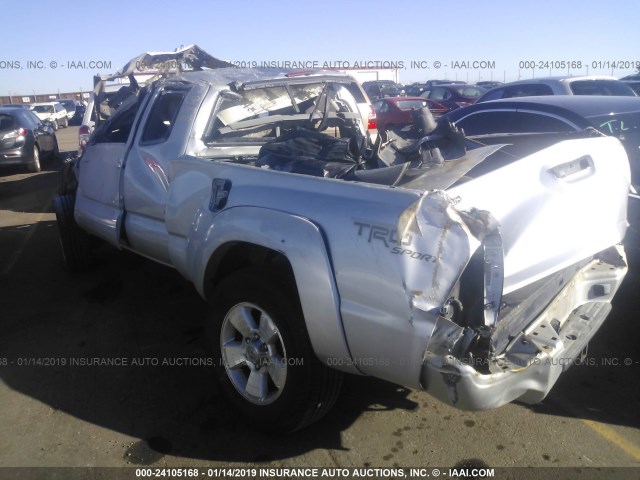 5TEUU42N45Z137066 - 2005 TOYOTA TACOMA ACCESS CAB SILVER photo 3