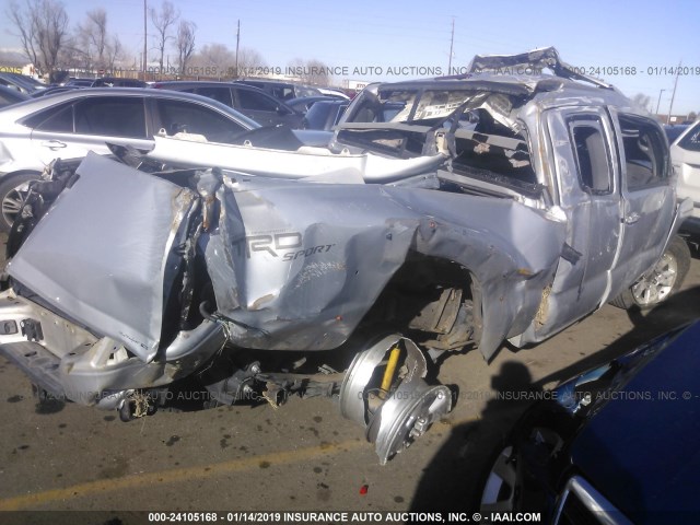 5TEUU42N45Z137066 - 2005 TOYOTA TACOMA ACCESS CAB ვერცხლისფერი ფოტო 4