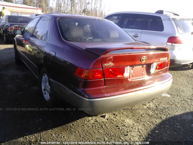 4T1BG22K51U091562 - 2001 TOYOTA CAMRY CE/LE/XLE RED photo 3