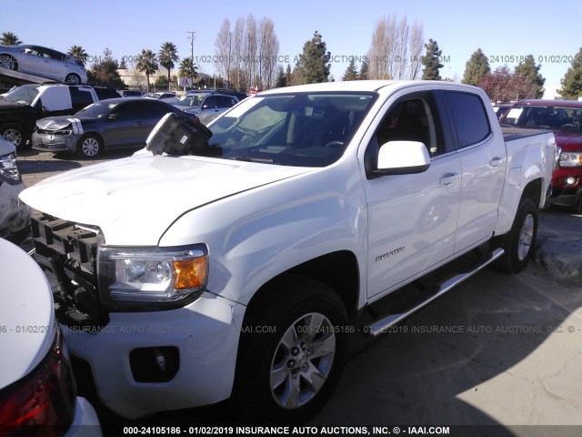 1GTG5CEA3J1127744 - 2018 GMC CANYON SLE WHITE photo 2