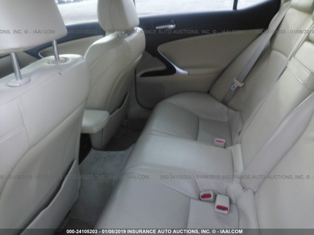 JTHBE262762005688 - 2006 LEXUS IS 350 WHITE photo 8