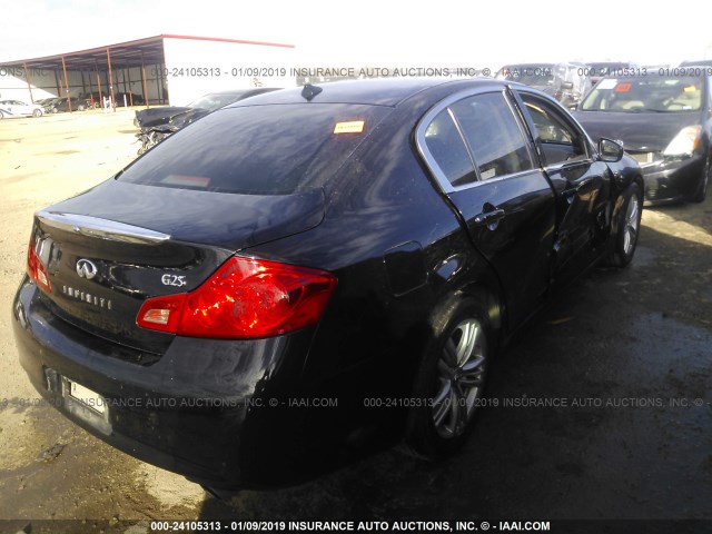 JN1DV6AP1BM830261 - 2011 INFINITI G25 JOURNEY BLACK photo 4