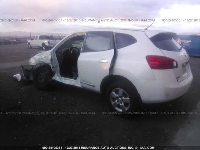 JN8AS5MV5DW133040 - 2013 NISSAN ROGUE S/SV WHITE photo 3