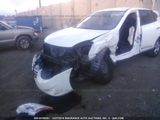 JN8AS5MV5DW133040 - 2013 NISSAN ROGUE S/SV WHITE photo 6