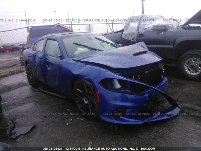 2C3CDXCT2JH331549 - 2018 DODGE CHARGER R/T BLUE photo 1