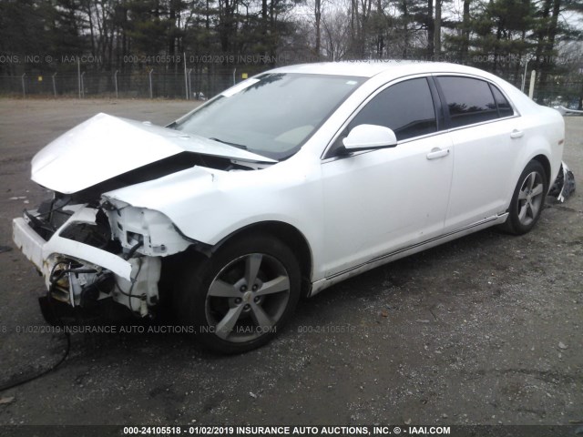 1G1ZC5E11BF274362 - 2011 CHEVROLET MALIBU 1LT WHITE photo 2