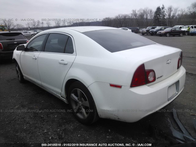 1G1ZC5E11BF274362 - 2011 CHEVROLET MALIBU 1LT WHITE photo 3