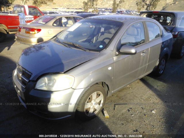 KL1TD56608B120236 - 2008 CHEVROLET AVEO LS GRAY photo 2