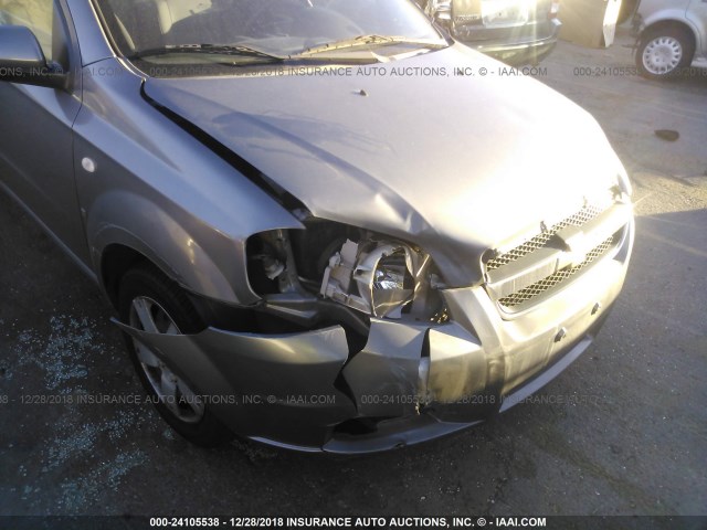 KL1TD56608B120236 - 2008 CHEVROLET AVEO LS GRAY photo 6