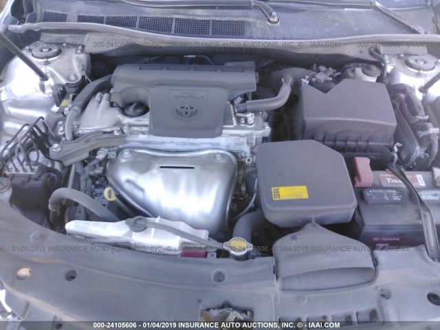 4T1BF1FK8FU060725 - 2015 TOYOTA CAMRY LE/XLE/SE/XSE SILVER photo 10