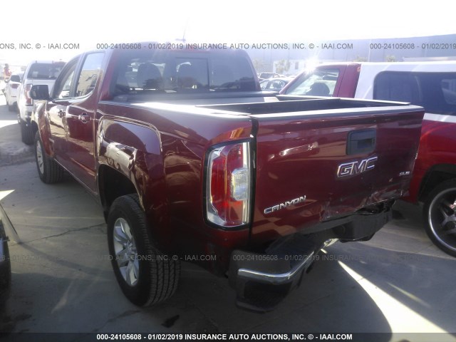 1GTG5CE37G1253308 - 2016 GMC CANYON SLE RED photo 3