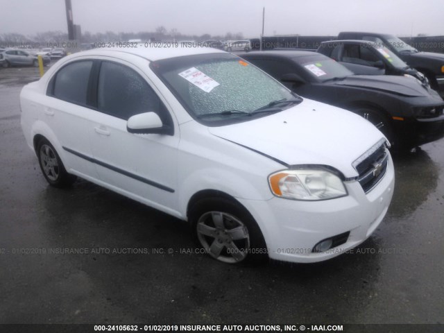 KL1TG5DE6AB047199 - 2010 CHEVROLET AVEO LT WHITE photo 1