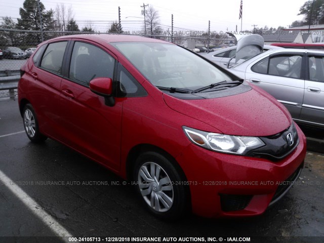 JHMGK5H59GX013688 - 2016 HONDA FIT LX RED photo 1