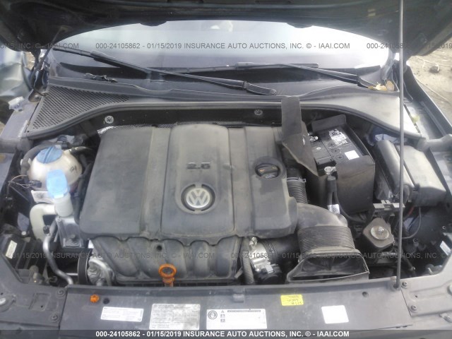 1VWAP7A32CC061870 - 2012 VOLKSWAGEN PASSAT S BLUE photo 10