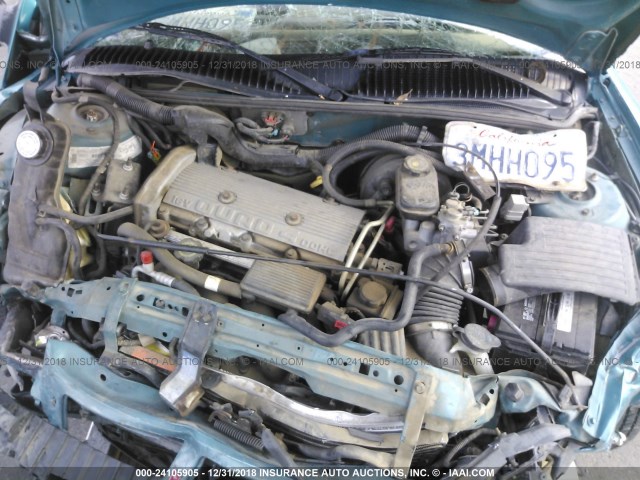 1G2NE15D0SM592587 - 1995 PONTIAC GRAND AM SE GREEN photo 10