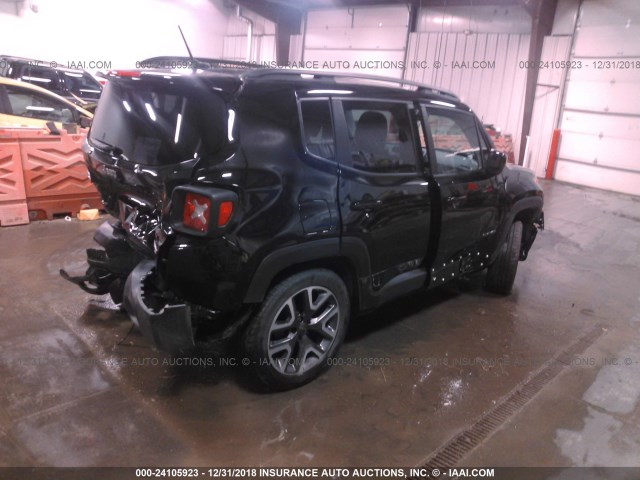 ZACCJBBTXFPB30402 - 2015 JEEP RENEGADE LATITUDE BLACK photo 4