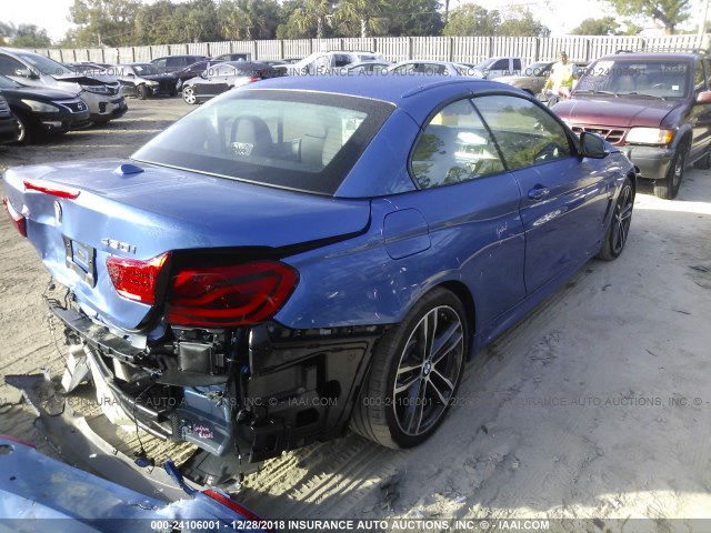 WBA4Z1C55KEE44517 - 2019 BMW 430I BLUE photo 4