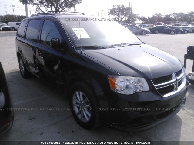 2C4RDGCG7ER154473 - 2014 DODGE GRAND CARAVAN SXT BLACK photo 1